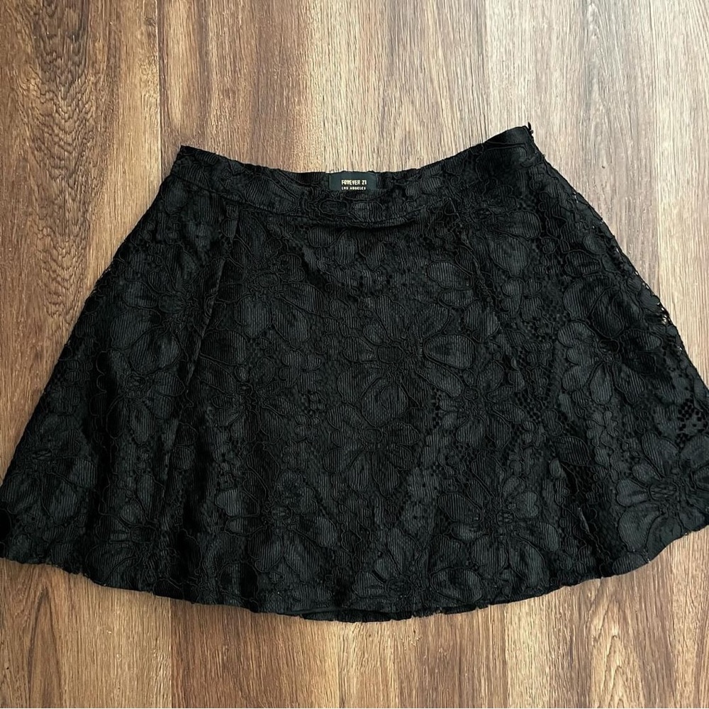 Forever 21 Black Lace Mini Skirt